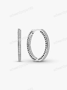 Sparkle and Hearts Hoop Earrings